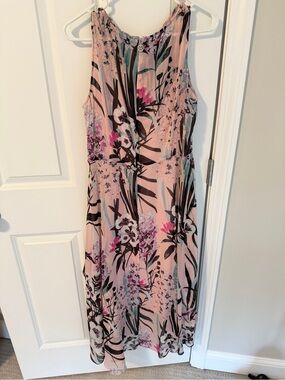 Tommy Hilfiger Pink Floral Midi Dress